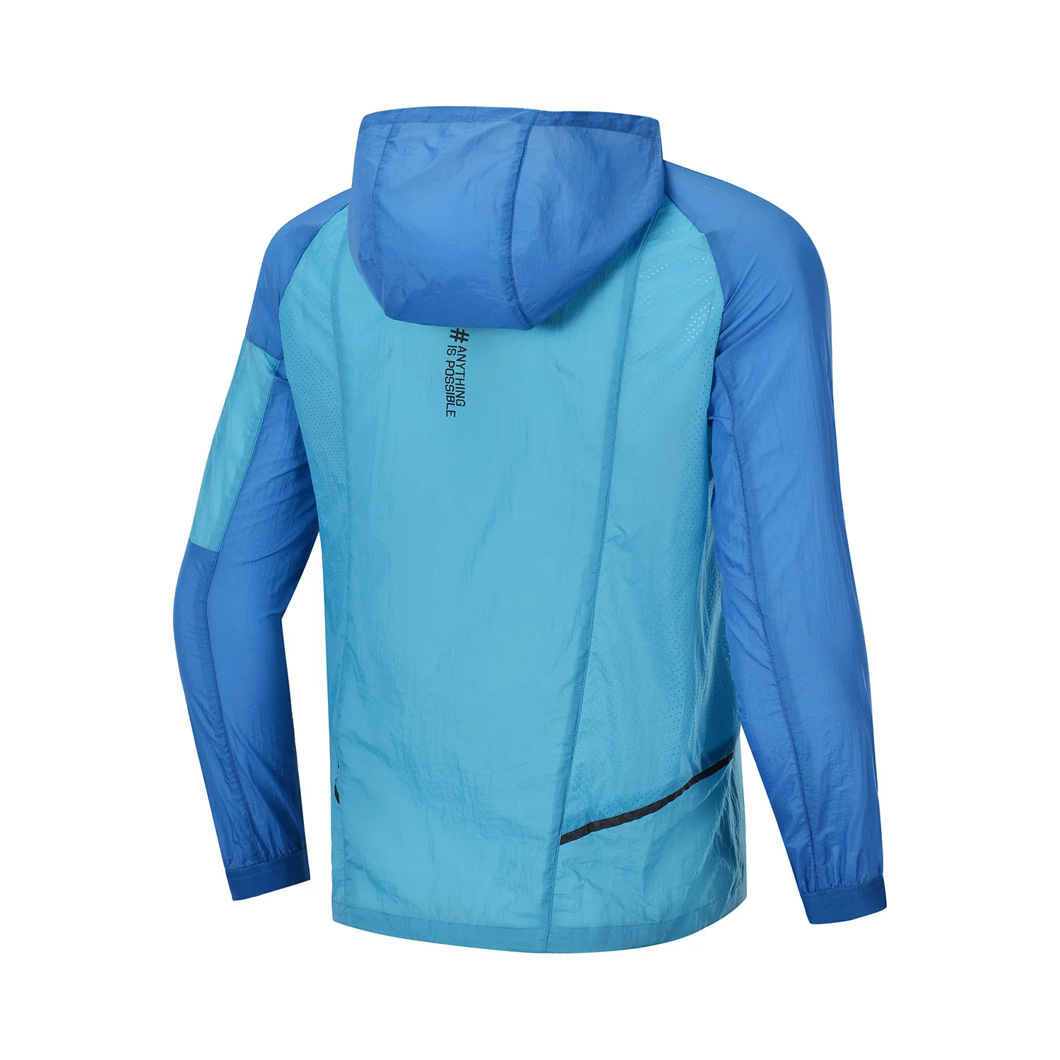 (Перерыв код) Li Ning Для мужчин ветровка для бега LITE на дышащие светильник плащ