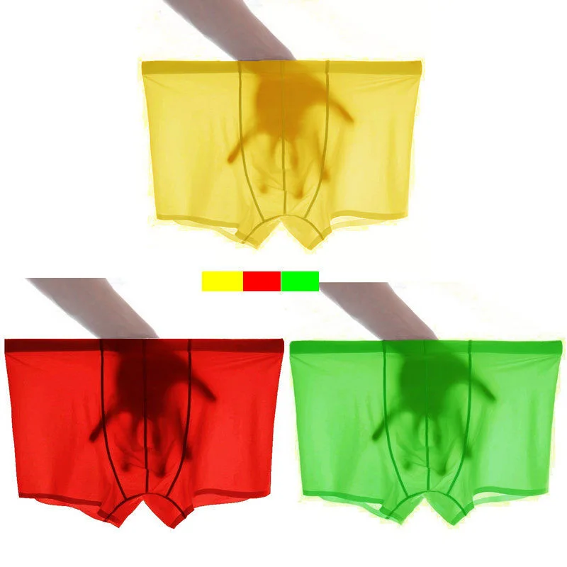 5/3/pcs/Lot  Men's Underwear Boxer Mesh Men's Ice Silk Ventilation Breathable Cool Men's Underwear Mesh Shorts