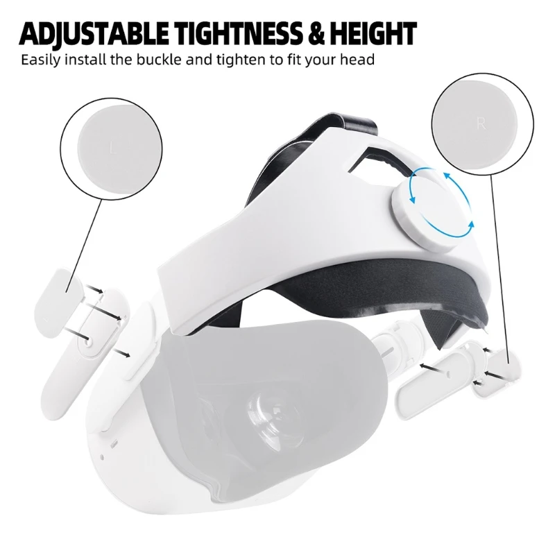 

40JB Strap Pad for oculus Quest 2 VR Helmet Headset Cushion Non-slip Pressure Reduce