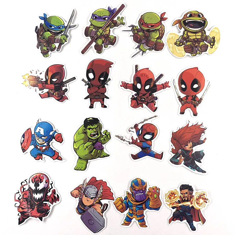 50 шт. милые водонепроницаемые наклейки s для MARVEL стикеры в стиле граффити для скейтборда багажа ноутбука блокнот "Гитара" автомобиль наклейка