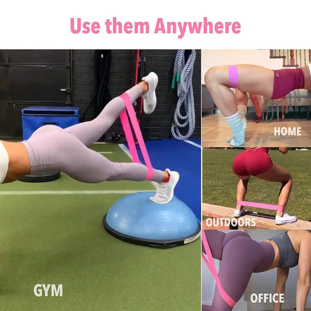 фитнес резинки для йоги фитнеса Мини петля розовые Эспандеры латексные
