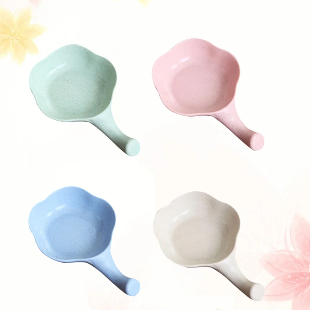 

4PCS Wheat Straw Chopstick Spoon Holder Tableware Dipping Plate Sauce Dish Chopstick Rest Stand Combo for Hotel Home