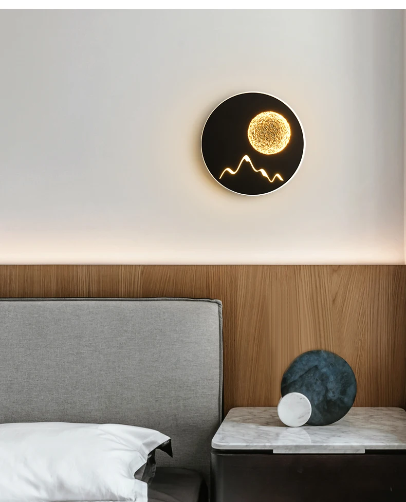 Скандинавский постсовременный настенный светильник украшение в виде круглой