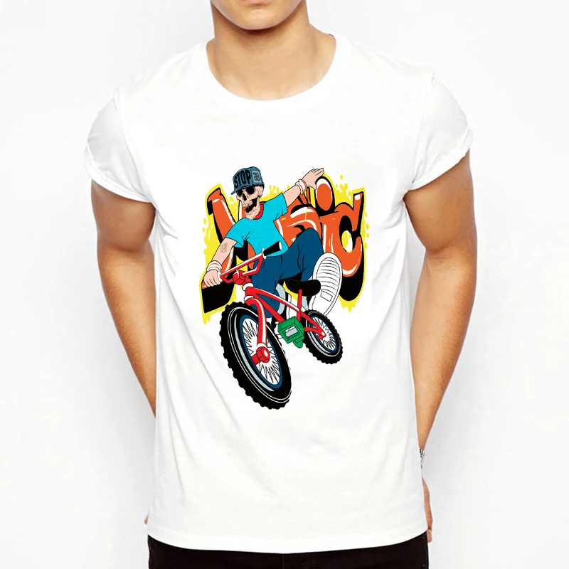 Мужские топы футболки классные мужские графика одежда Белая Летняя футболка для