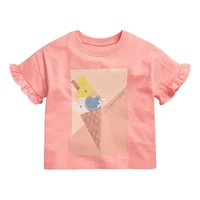 children 2022 summer new baby girl clothes tee tops brand ice cream cotton breathable soft cute t shirt for kids 2 7 years