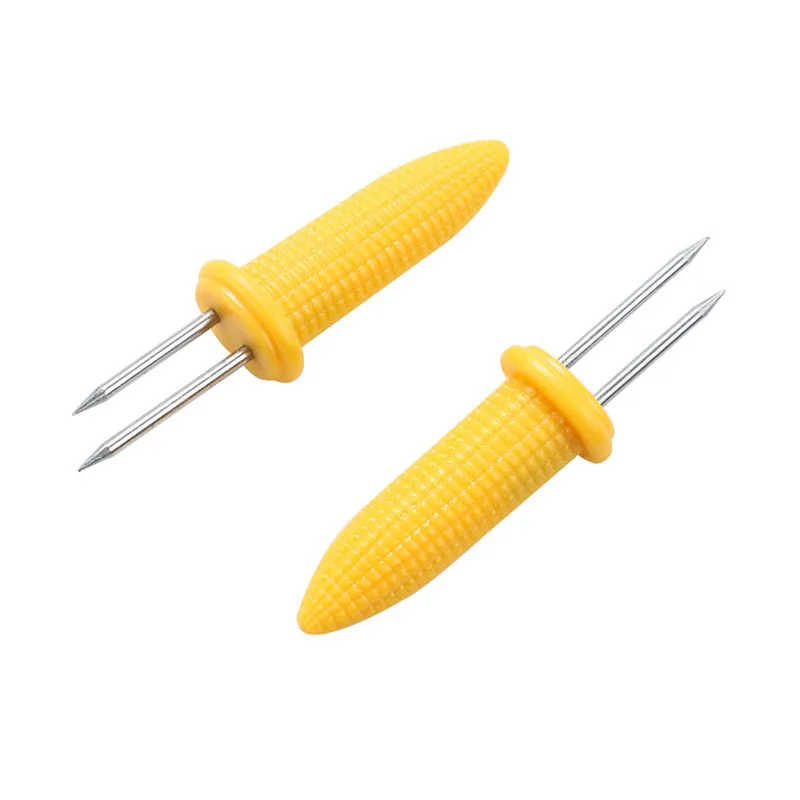12 шт. Кукуруза в початках держатели Нержавеющая сталь барбекю зубцами шампуры