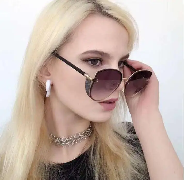 Новые модные солнцезащитные очки кошачий глаз с большой оправой для женщин 54160