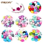 TYRY.HU 20 шт.лот силиконовые бусины сделай сам, цепочка для пустышки, бусины для прорезывания зубов, детский силиконовый прорезыватель, жевательное прорезыватель, уход за зубами, не содержит Бисфенол А