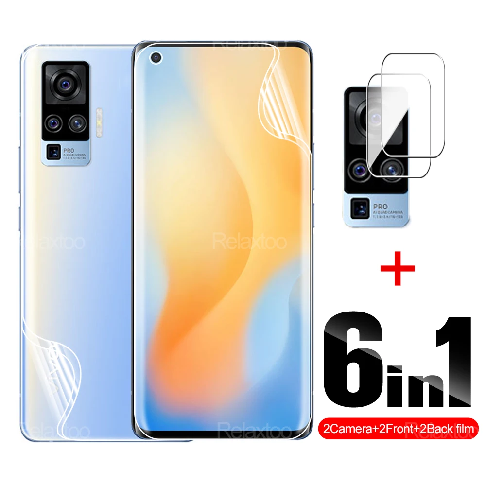 

6in1 Front And Back Hydrogel Film For Vivo X50 Pro X60 Pro Screen Protector Lens Camera Glass On vivo x 50 pro x60pro x50pro x