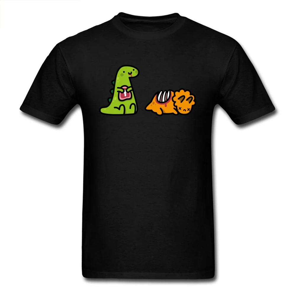 

Dinosaurs T-shirt Men Tee Shirt Black Tshirt O Neck Short Sleeve T Shirts Cotton Fabric Clothing Kawaii Tops Tees