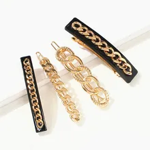 Horquillas de cadena giratoria geométrica para mujer, pinzas para el pelo con personalidad Simple, accesorios para el pelo, Bijoux que combinan con todo, 1 ud. 2020 (2)