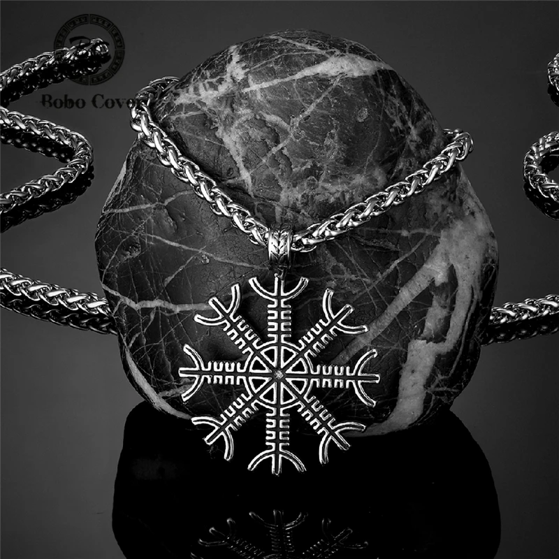 Ожерелье Vikings Vegvisir Рунический Амулет из нержавеющей стали для мужчин мужское