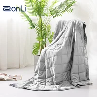 ZonLi Plaid Weighted Blanket with Glass Beads Reduce Anxiety for Bed Sofa Cotton Comfortable Heavy Thick Sleep Throw Blankets