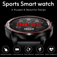 red smart watch color touching screen ip68 waterproof 1 2 inch heart rate blood pressure monitoring wrist sports smartwatch