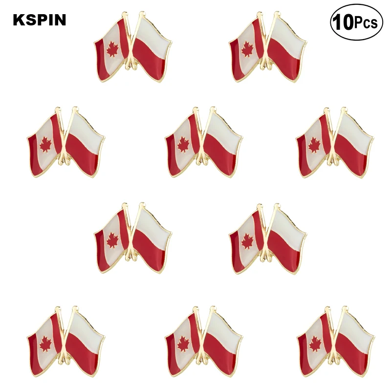 Canada &amp Brazil Flag Lapel Pin badge Brooch Pins Badges 10Pcs a Lot | Дом и сад