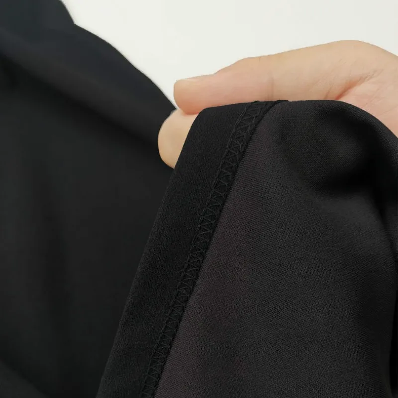 

Cusual Pants Women Spring Summer Ankle-length Loose Wide Leg Elastic High Waist Oversize Black Simple Comfortable Elegant Ladies