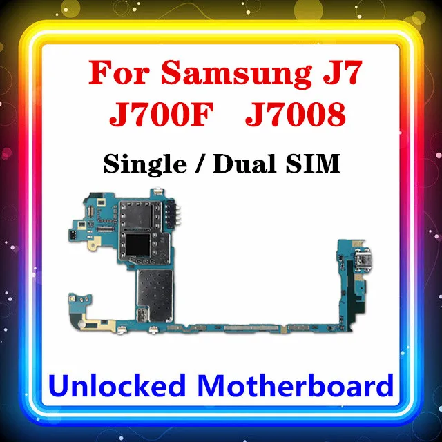 Для Samsung Galaxy J7 J700F J7008 материнская плата с одной/двумя SIM картами Android