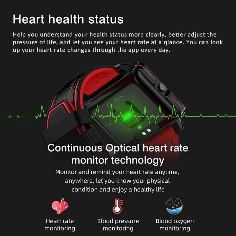 

L5 Men's Smart Watch Magnetic Charging Bluetooth Bracelet Heart Rate Monitoring Information Reminds Health Tracking Sports Watch