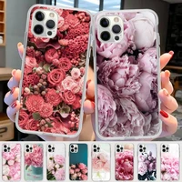pink flower peony on the vase phone case for iphone 11 12 13 mini pro xs max 8 7 6 6s plus x 5s se 2020 xr case