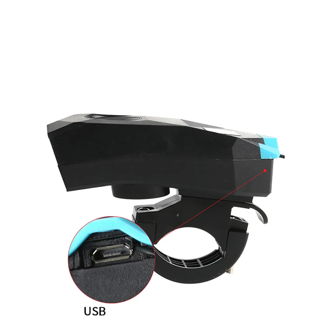 USB горный гудок на велосипед колокол динамик светодиодный фонарь фара для