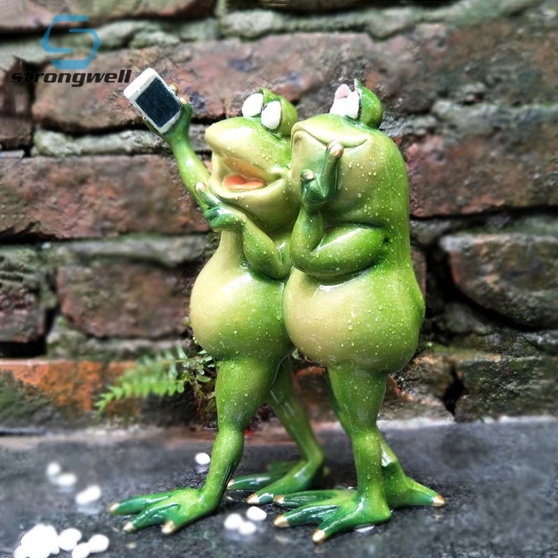 Strongwell Американский Пастырское селфи фигурки лягушек Животные Миниатюрная