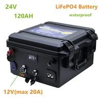 24v 120ah lifepo4 battery 24v lifepo4 120ah lifepo4 battery pack waterproof 24v lithium battery pack with 12v20a output