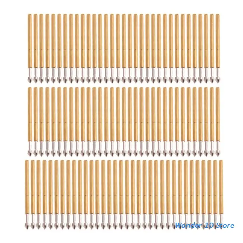 

100 Pcs Spring Test Probe Pogo Pin P75-E2 Dia 1.3mm Length 16.5mm