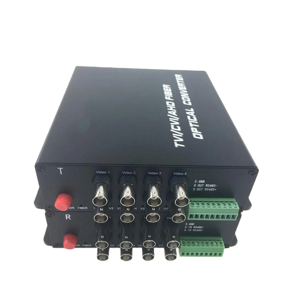 

8Ch 720p HD AHD/CVI/TVI/CVBS Video over Fiber Converter Video Fiber Transceiver with RS485 Data