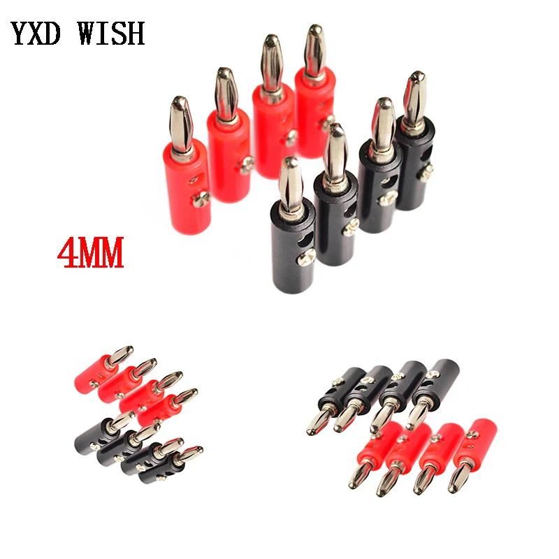 10 шт./лот 4 мм разъем типа банан шуруп для аудиоколонки разъемы красный