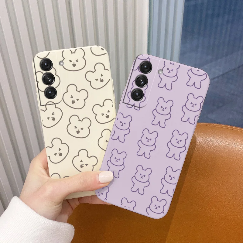 

Multiple Bears Case For Samsung Galaxy S21 S20 FE S10 Note 20 10 Ultra Plus A72 A52 A42 A32 A31 A21S 4G 5G Liquid Silicone Cover