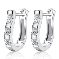 100 real 925 sterling silver u type earring korean earrings for women new jewelry gifts