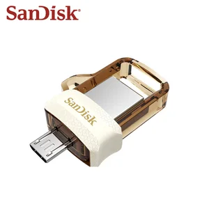 USB 3,0 SanDisk ультра двойной OTG USB флеш-накопитель до 150 МБс. 32 Гб оригинальный флеш-накопитель для телефонапланшета желтая Флешка 64 ГБ