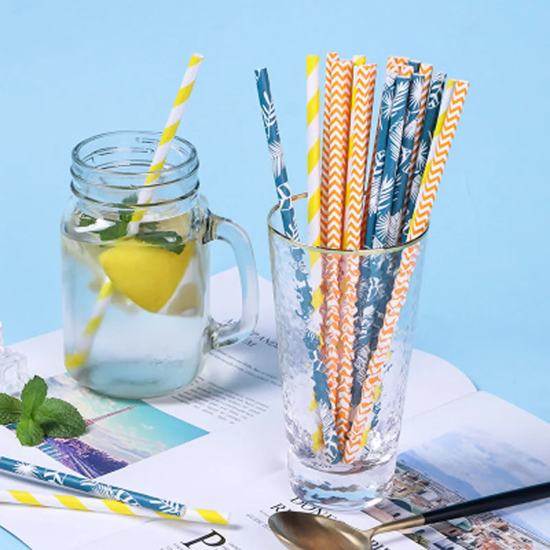 25 шт./лот новые бумажные соломинки для детей на день рождения свадьбу вечеринку