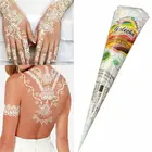 Натуральный 25 г белый крем для татуировок хной для свадьбы конус DIY Рисование тату краска для тела крем для творчества временный Рисование паста конус