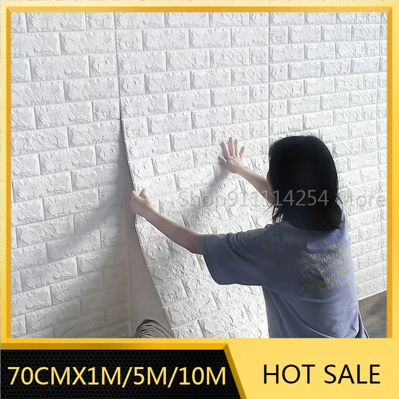 Самоклеящиеся Имитационные кирпичные настенные 3d-наклейки 70x10 0/500/1000 см сделай