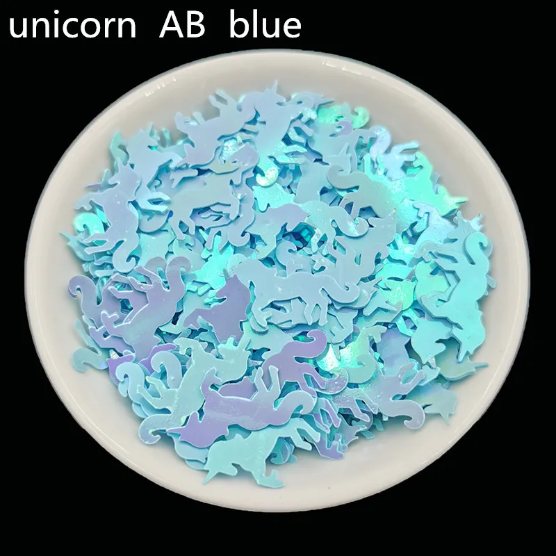 AB blue Единорог Блестки для рукоделия Скрапбукинг Сделай Сам одежда швейная ткань на одежду Свадебные украшения сумки домашний Декор Аксессуары - Цвет: AB blue