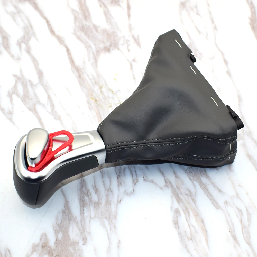 Автомобильный кожаный хромированный рукоятка для рычага переключения передач