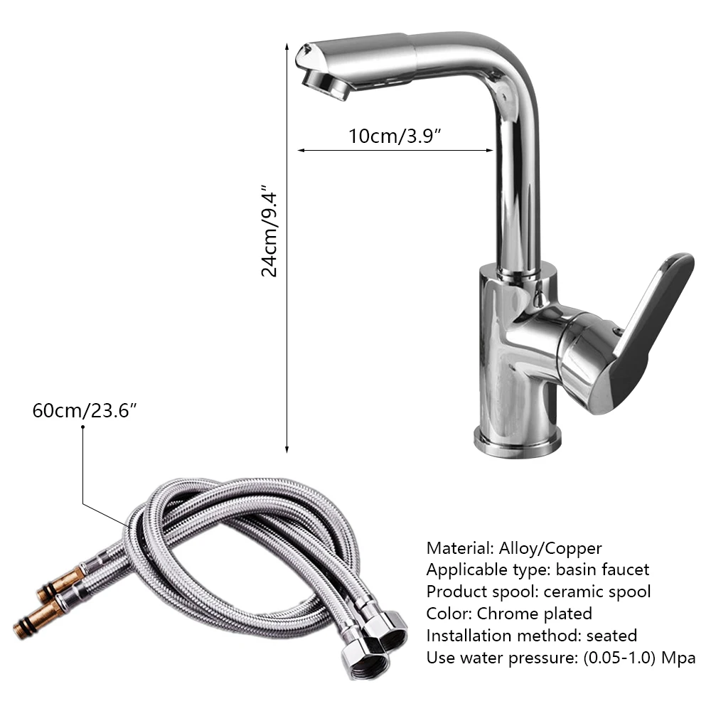 

Kitchen Basin Sink Faucet Single Handle Basin Faucet Kitchen Faucets Wash Tap Deck Mounted Basin Tap For Kitchen Bathroom Sink