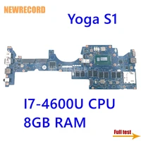newrecord 04x6417 04x6418 zips1 la a341p for lenovo thinkpad yoga s1 laptop motherboard sr1ea i7 4600u cpu 8gb ram main board