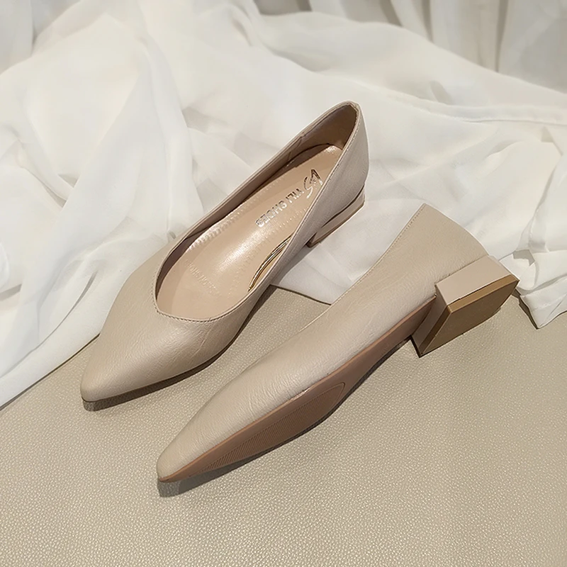 

Туфли женские на плоской подошве, заостренный носок, топ-сайдеры, удобная рабочая обувь на Плоском Каблуке, весна-осень