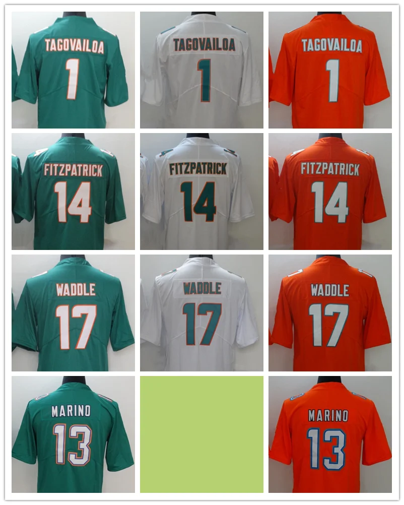 

Майами футболки мужские Lamar Tua Tagovailoa 1 дан Марино 13 Райан фитзпатрик 14 Waddle 17 Ретро Женские Мужские Молодежные Роскошные бренды