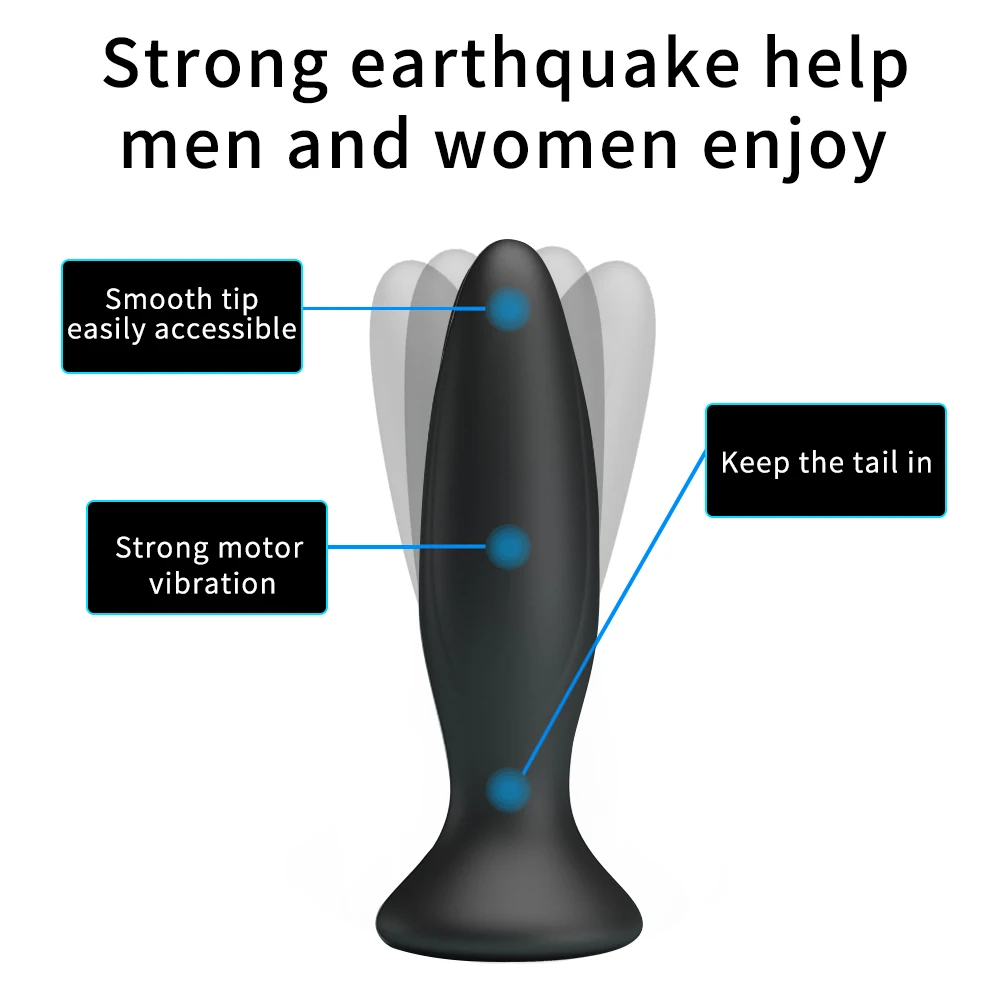 Анальная пробка вибратор для мужчин геев женщин массажер простаты Силиконовая