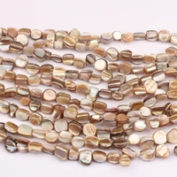 natural color freshwater shell beads geometry shape interval loose beads 50pcslot diy earrings jewelry making accessories