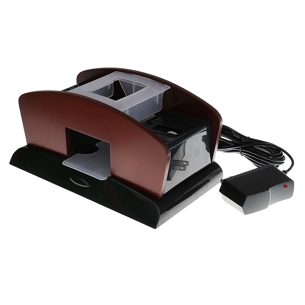 

Wooden Automatic Card Shuffler Dual Use Playing Card Shuffling Machine