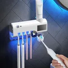 Автоматический Стерилизатор зубных щеток, на солнечной батарее, с УФ светильник, настенная подставка для зубных щеток