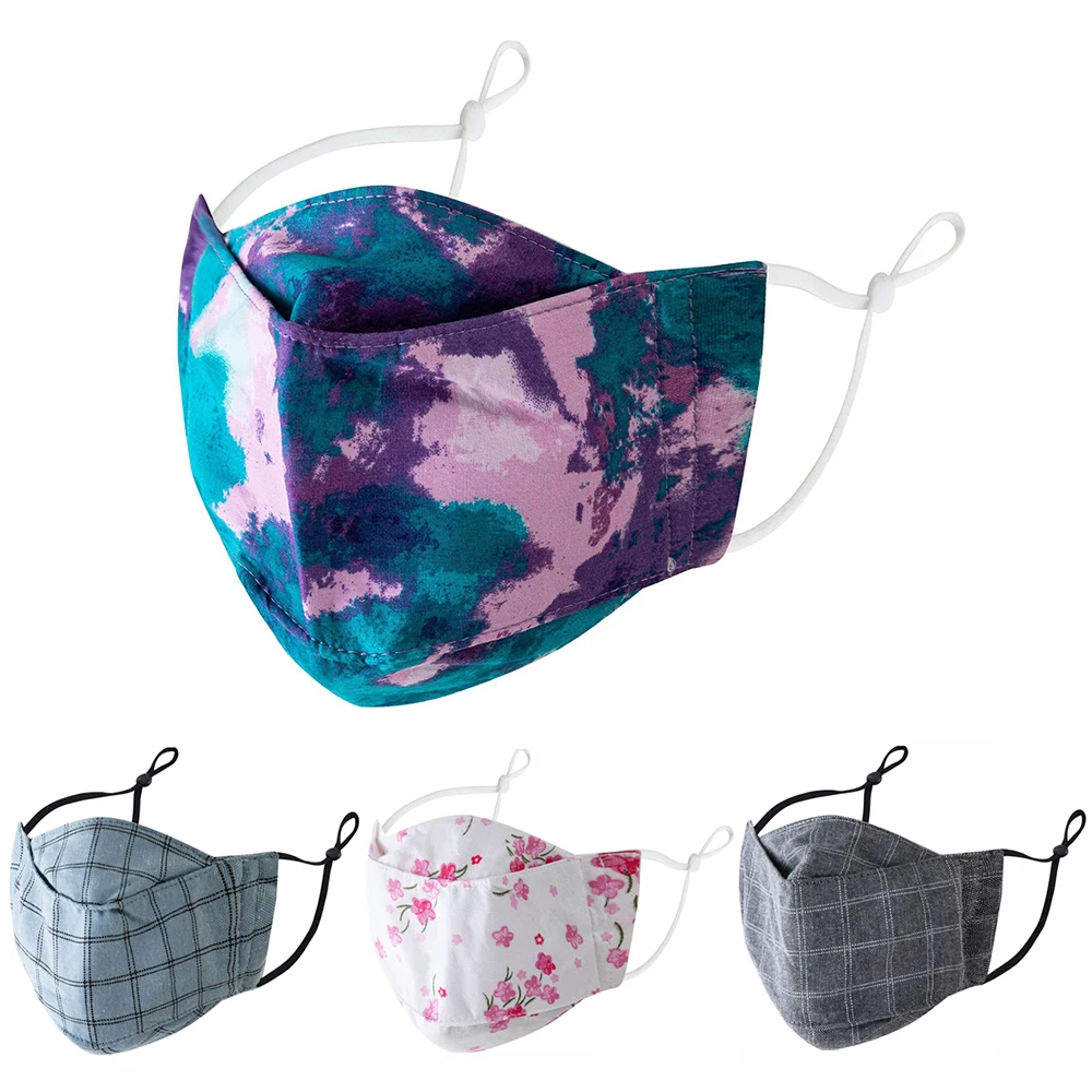 

Adults Fish Shape Masks Protective Nose Mouth Mask Fashion Camouflage Flower Print Mask for Cosplay Mascarilla Reutilizable