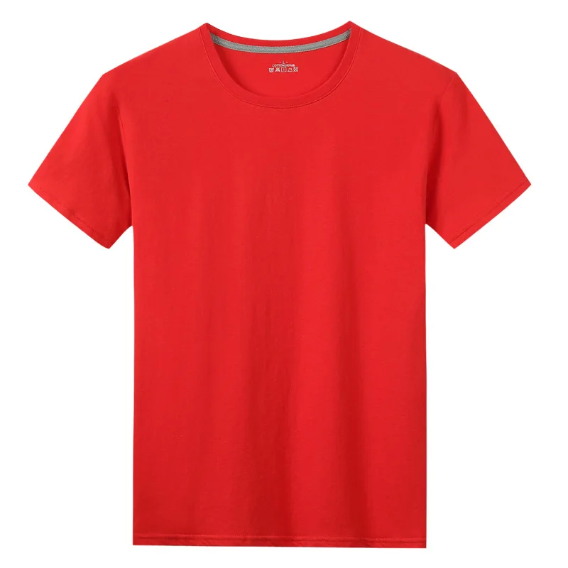 

Zomer Nieuwe Mannen 100% Katoenen T-shirt Effen Kleur Soft Touch Stof Mannen Basic Tops Casual Mannen Kleding fashion Tops