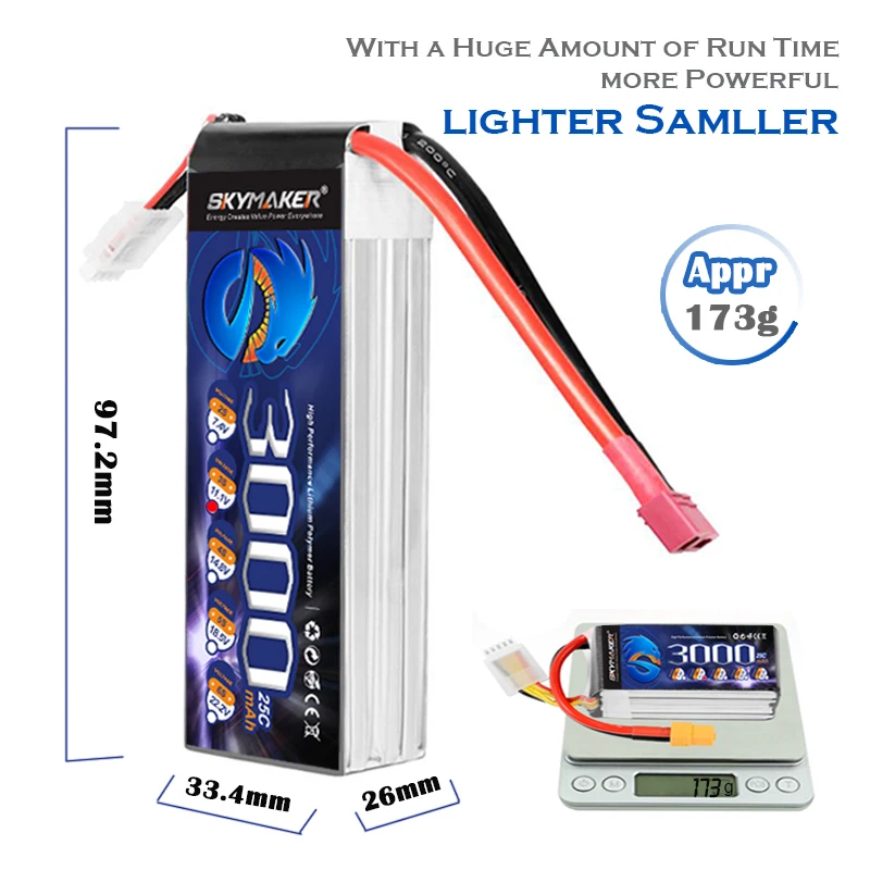 111 v 3000mah 3s lipo батарея 25c max 50c xt60 t вилка для ра