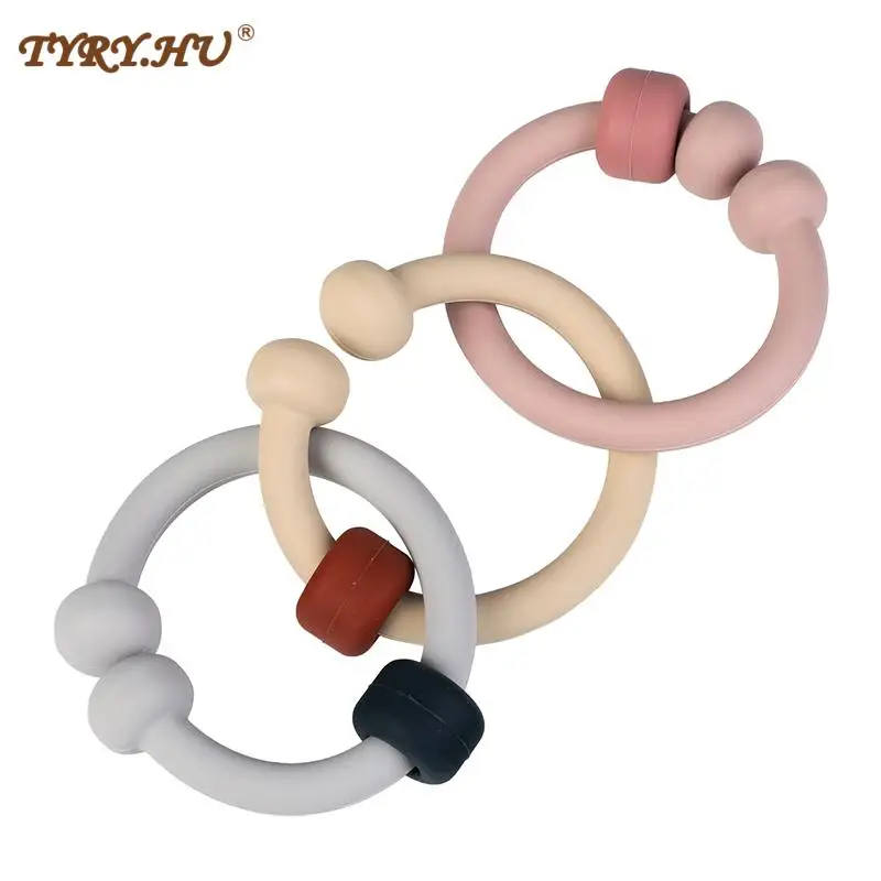 

TYRY.HU, 3 шт., Детские кубики, браслет, игрушки, Мягкий силикон, детские игрушки грызунки BPA бесплатно, пищевой безопасный силиконовый браслет