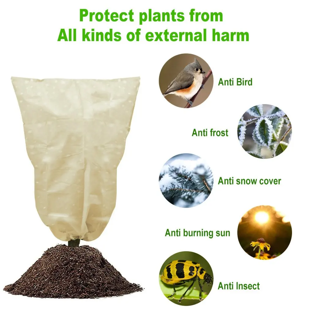 

Plant Bag Winter Plant Freeze Protection Cover Non-woven Tree Cover Anti-bacteria Shrink Deduction Breathable Fabric